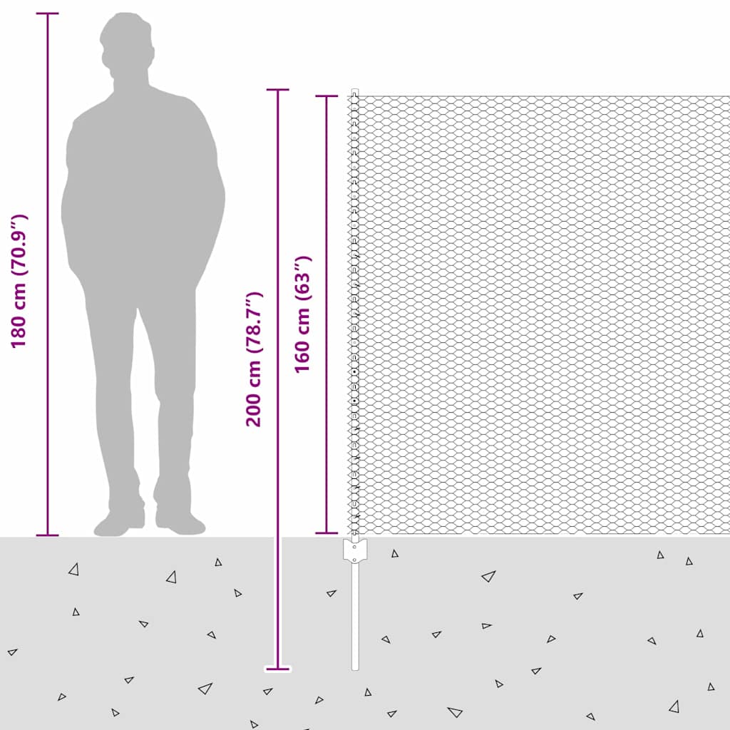 Zavarena žičana ograda 50 x 1,6 m (Š x V) Čelik premazan PVC-om