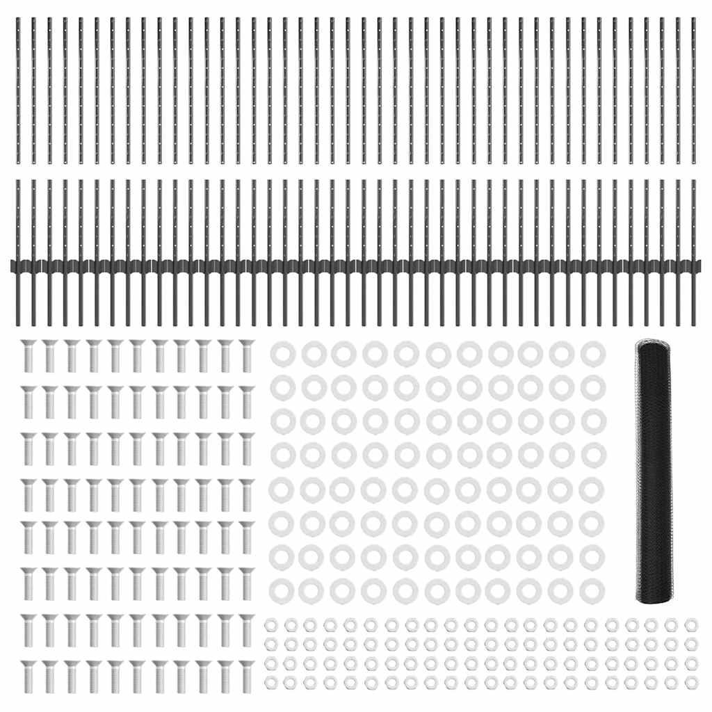 Zavarena žičana ograda 100 x 1 m (Š x V) Čelik premazan PVC-om