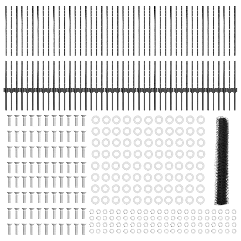 Zavarena žičana ograda 100 x 1 m (Š x V) Čelik premazan PVC-om