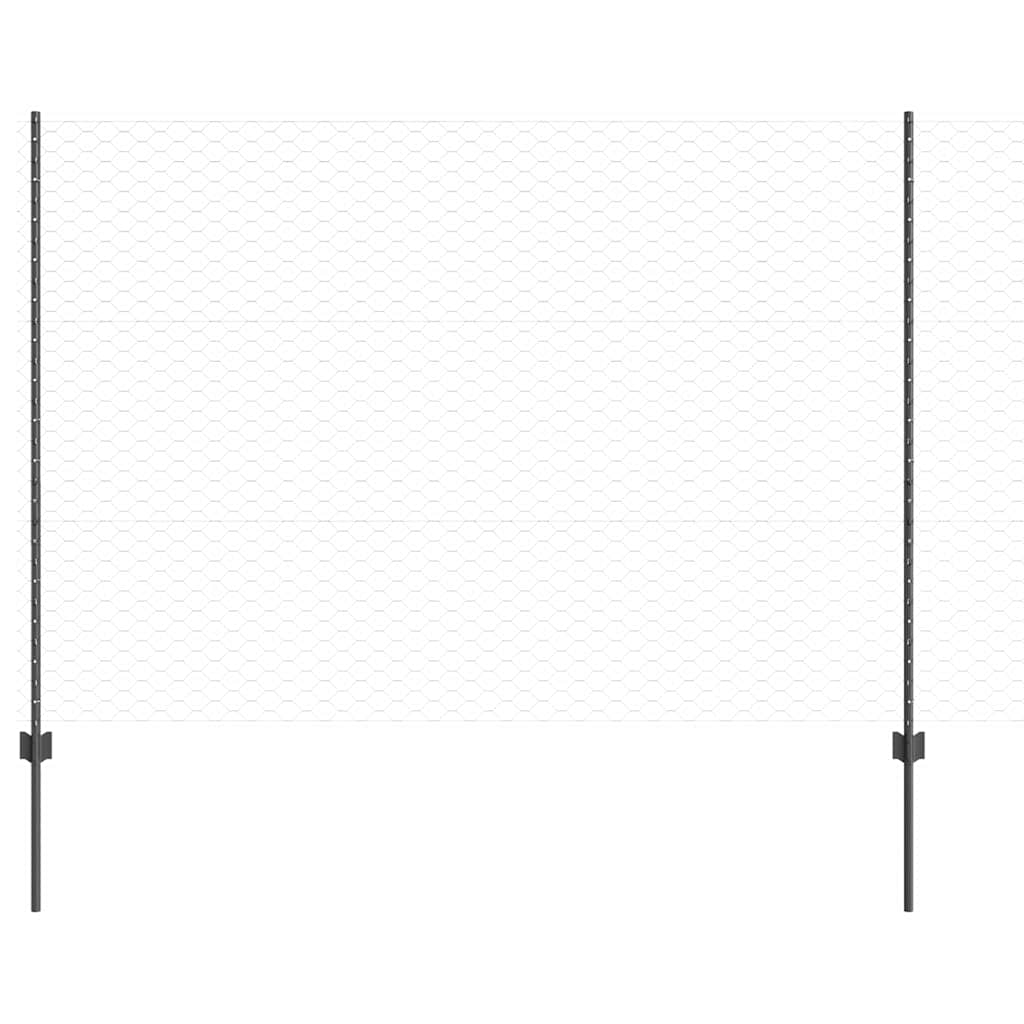 Heksagonalna ograda s stubom 100 x 1,5 m Čelik premazan PVC-om