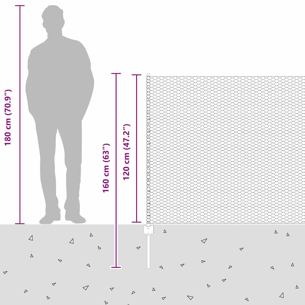 Zavarena žičana ograda 25 x 1,2 m (Š x V) Vruće pocinčani čelik