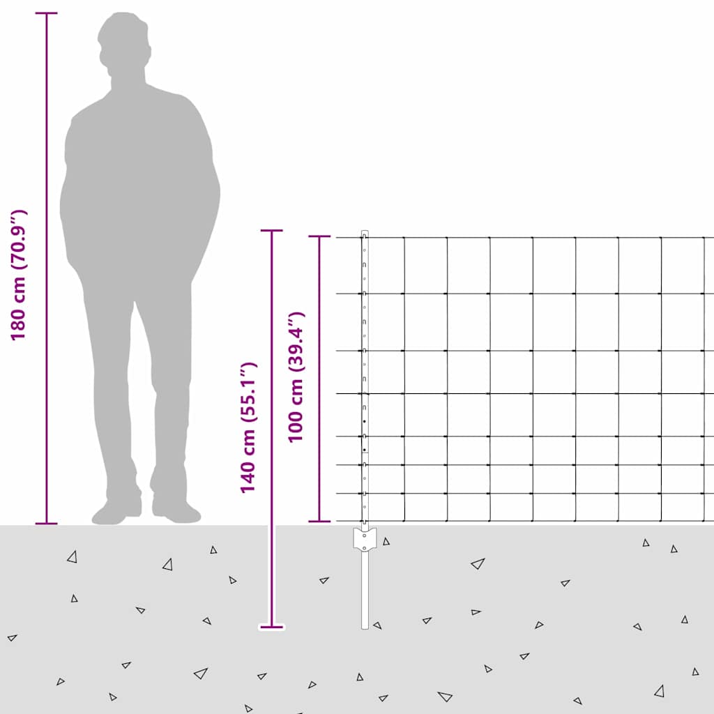 Divlja Ograde s Stupovima 50 x 1 m (Š x V)