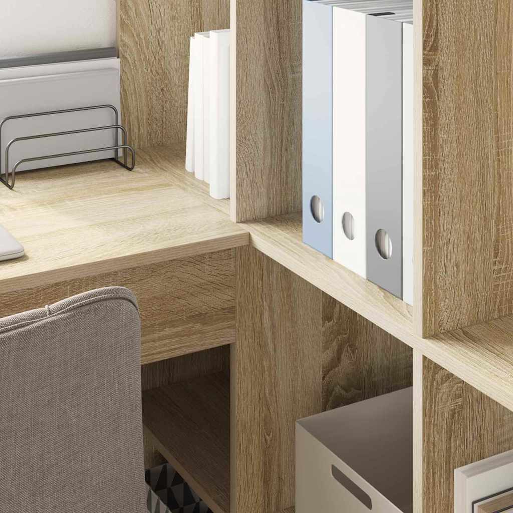 Kutni stol s policom Sonoma hrast 101,5 x 149,5 x 149,5 cm