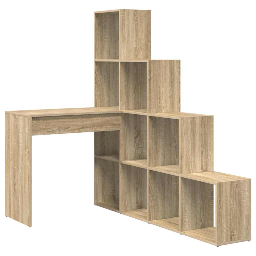 Kutni stol s policom Sonoma hrast 101,5 x 149,5 x 149,5 cm