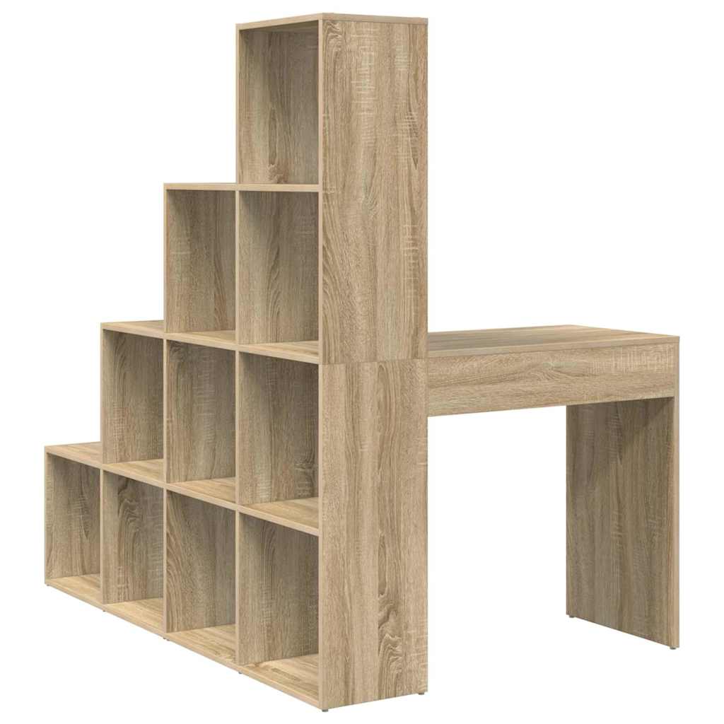 Kutni stol s policom Sonoma hrast 101,5 x 149,5 x 149,5 cm