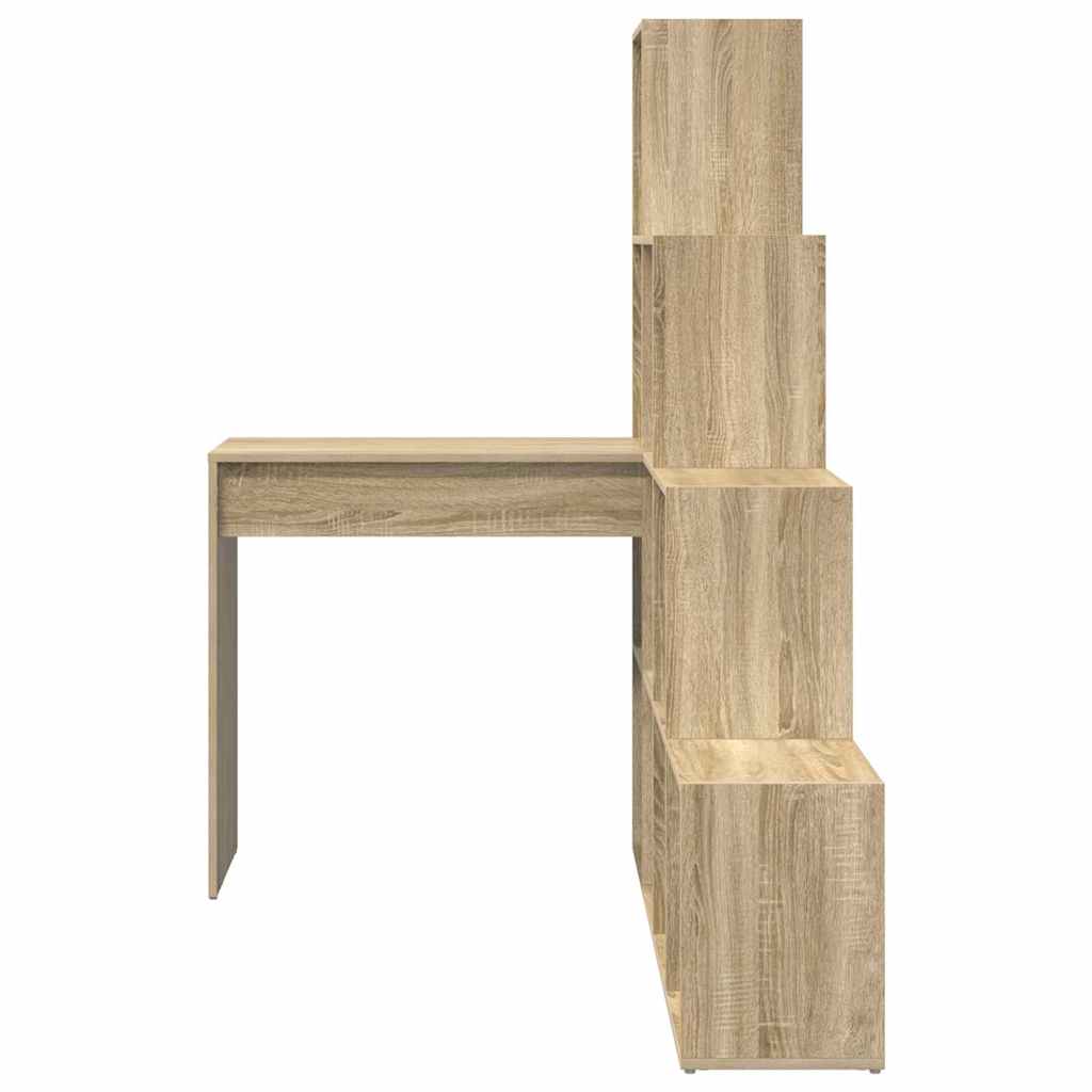 Kutni stol s policom Sonoma hrast 101,5 x 149,5 x 149,5 cm