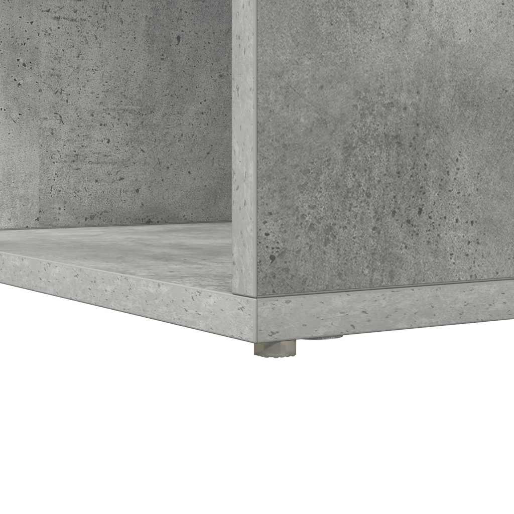 Kutni stol s policom Betonski sivi 101,5 x 149,5 x 149,5 cm