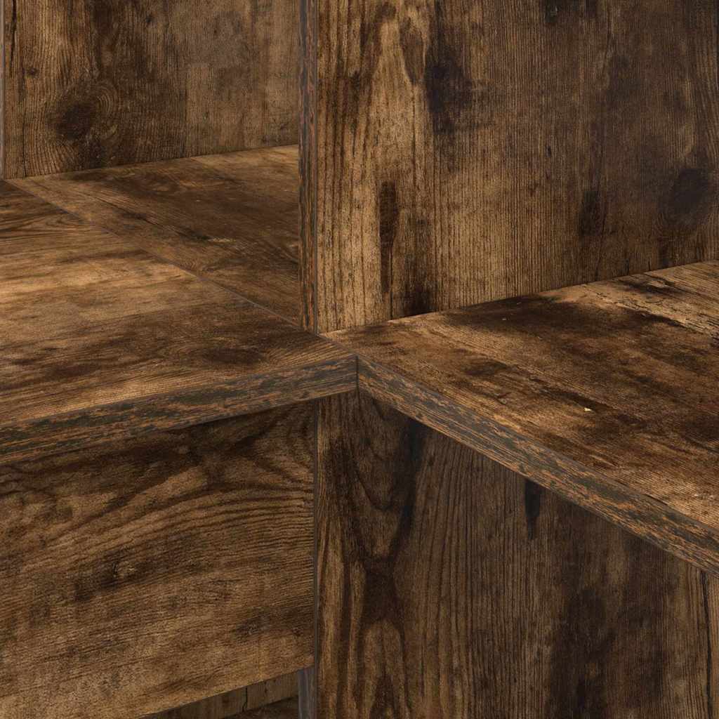 Kutni stol s policom Dimljeni hrast 101,5 x 149,5 x 149,5 cm