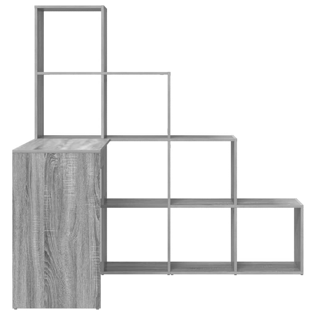 Kutni stol s policom Siva Sonoma 101,5 x 149,5 x 149,5 cm