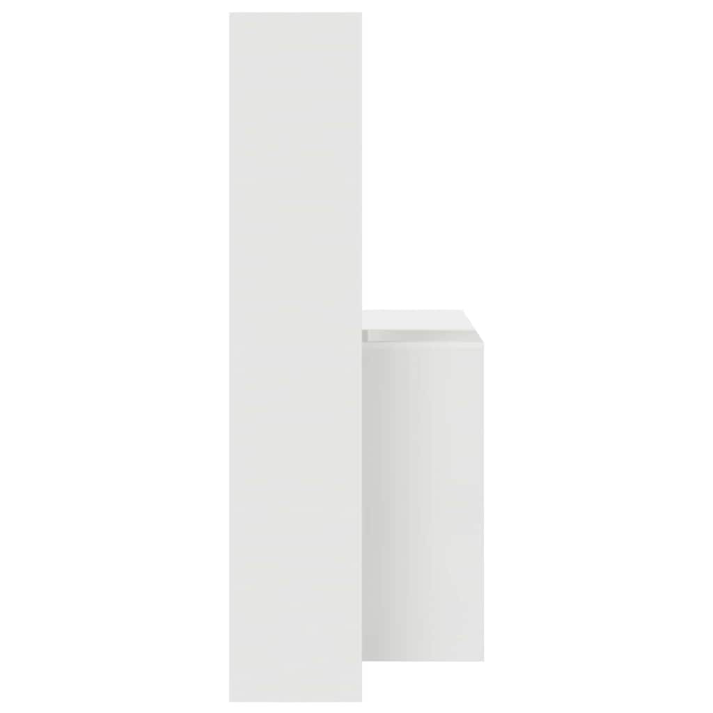 Stol s policom Bijelo 138,5 x 55 x 143 cm Konstruirano drvo