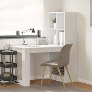 Stol s policom Bijelo 122 x 67 x 145 cm Konstruirano drvo