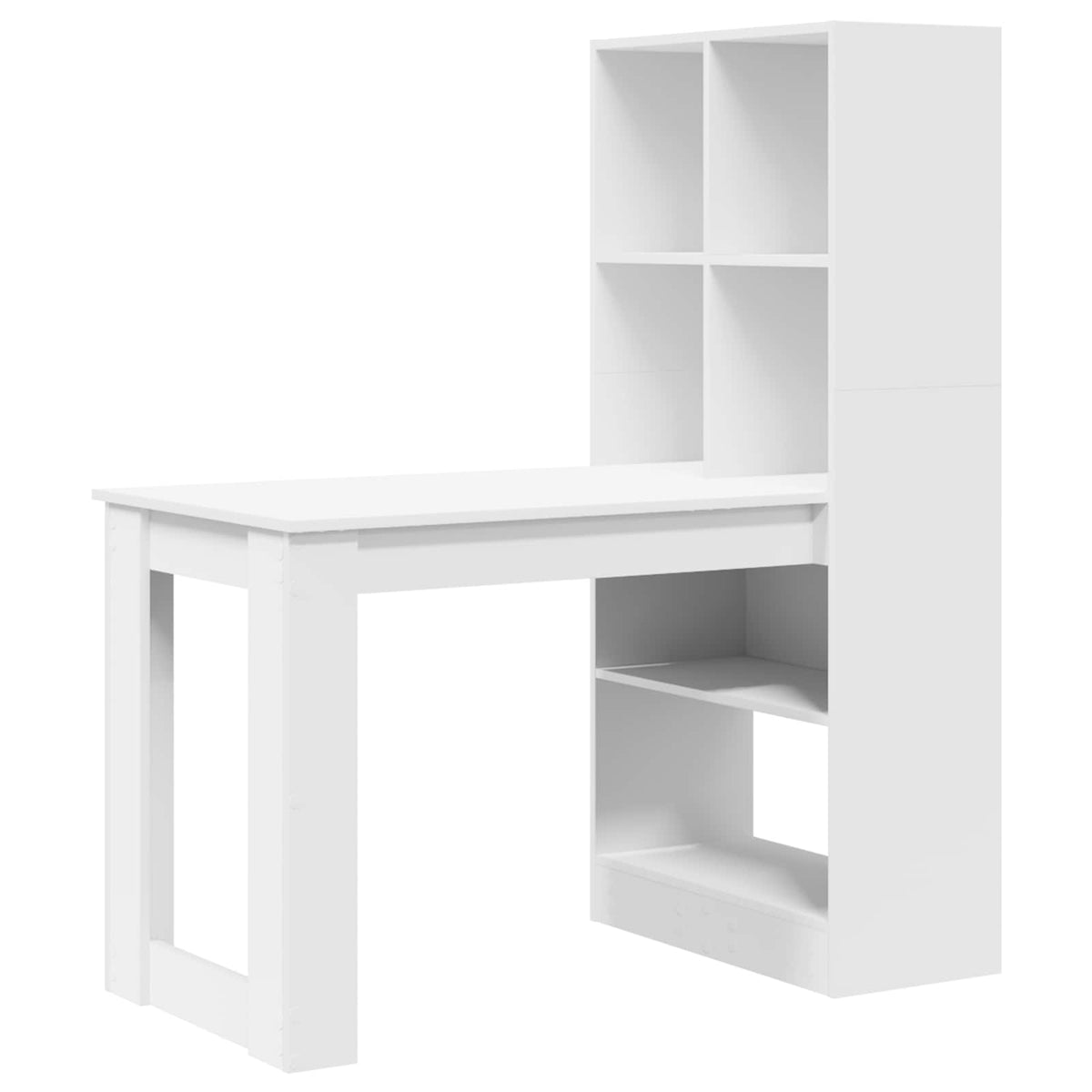 Stol s policom Bijelo 122 x 67 x 145 cm Konstruirano drvo