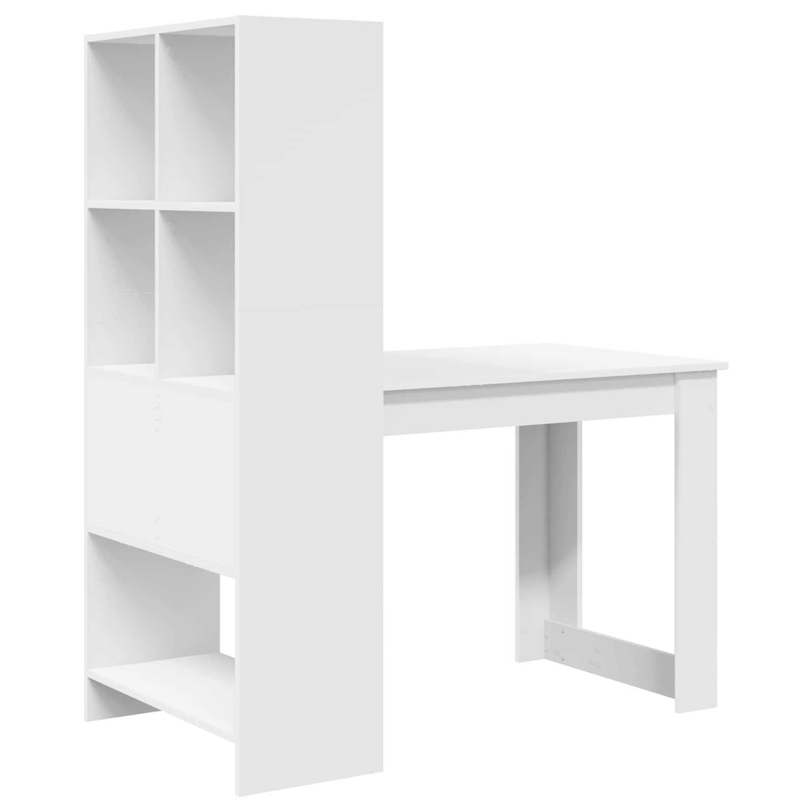Stol s policom Bijelo 122 x 67 x 145 cm Konstruirano drvo