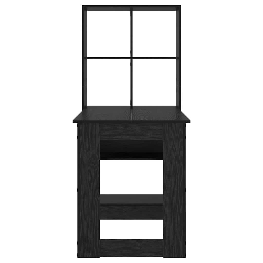 Stol s policom Crni hrast 122 x 67 x 145 cm Konstruirano drvo
