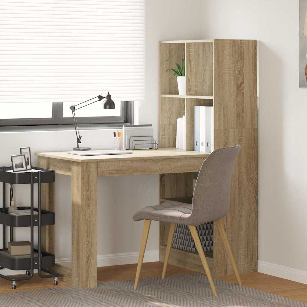 Stol s policom Sonoma hrast 122 x 67 x 145 cm Konstruirano drvo