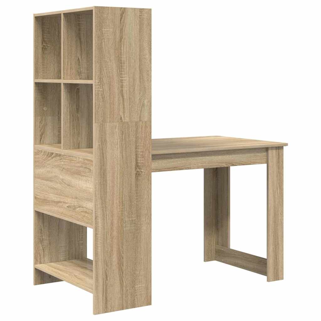 Stol s policom Sonoma hrast 122 x 67 x 145 cm Konstruirano drvo