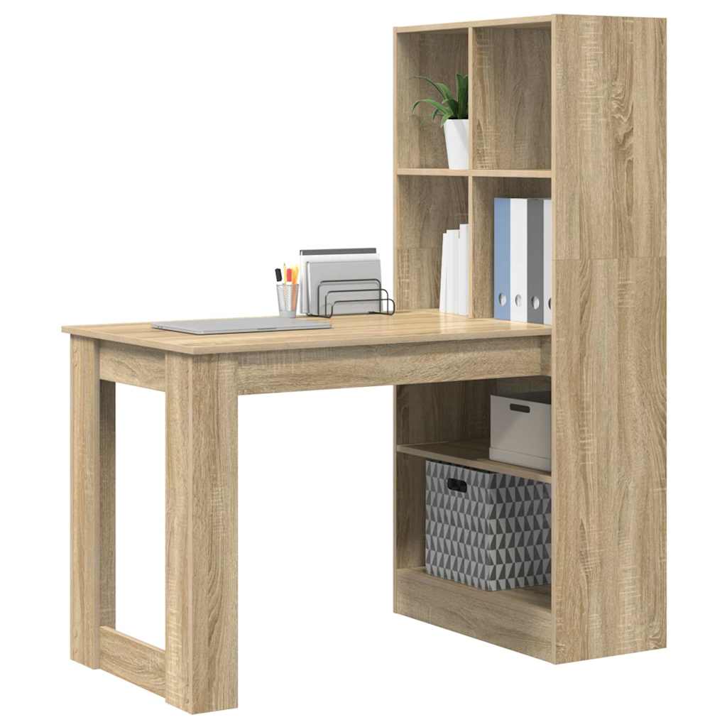 Stol s policom Sonoma hrast 122 x 67 x 145 cm Konstruirano drvo