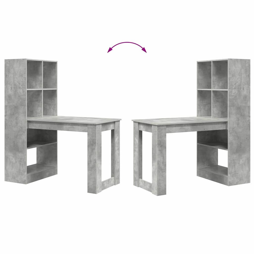 Stol Betonski sivi 122 x 67 x 145 cm Konstruirano drvo