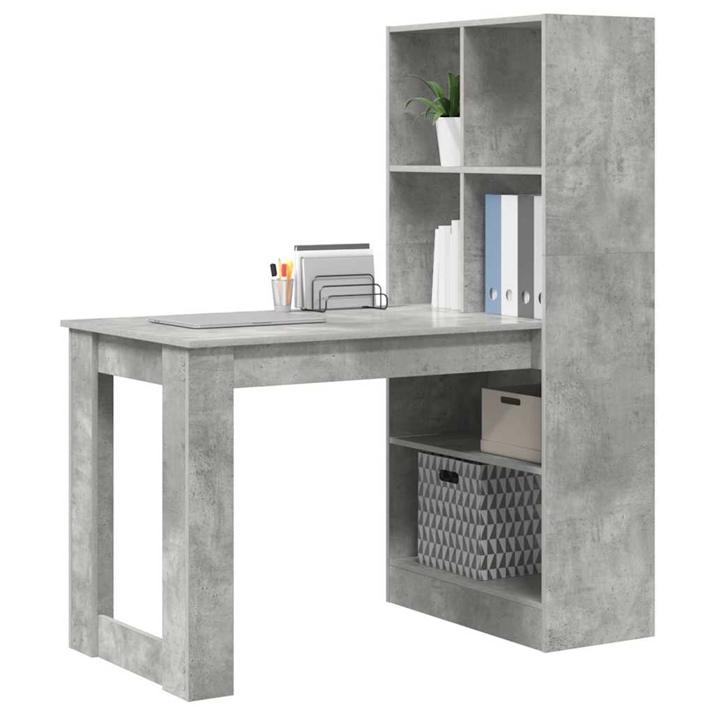 Stol Betonski sivi 122 x 67 x 145 cm Konstruirano drvo