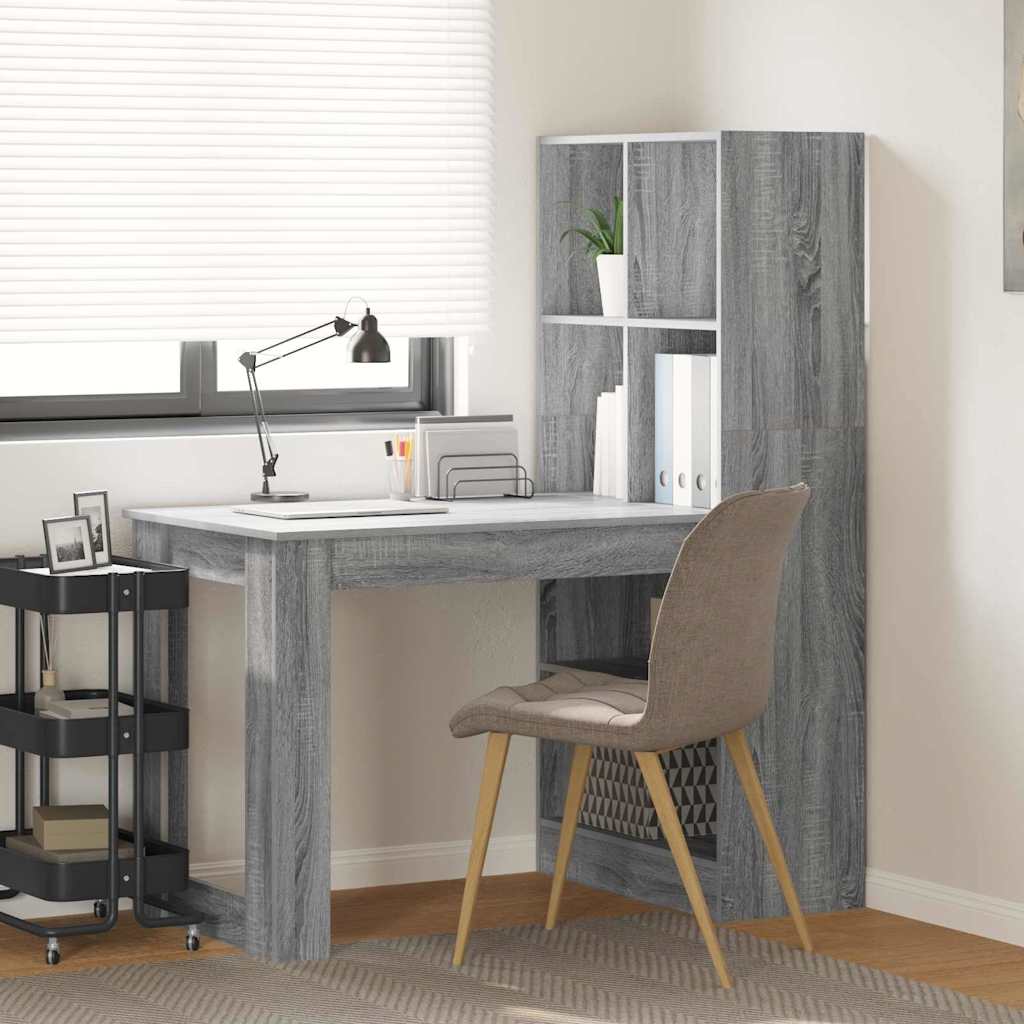 Stol s policom Siva Sonoma 122 x 67 x 145 cm Konstruirano drvo