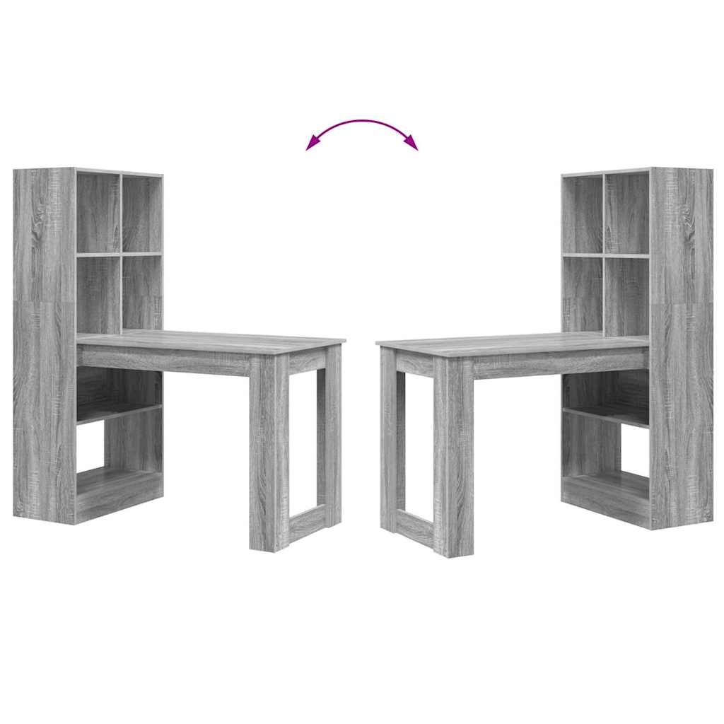 Stol s policom Siva Sonoma 122 x 67 x 145 cm Konstruirano drvo