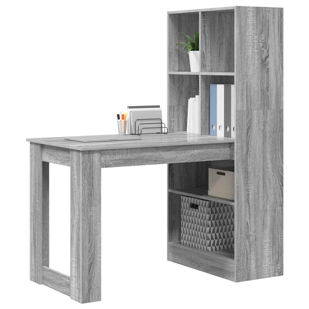 Stol s policom Siva Sonoma 122 x 67 x 145 cm Konstruirano drvo