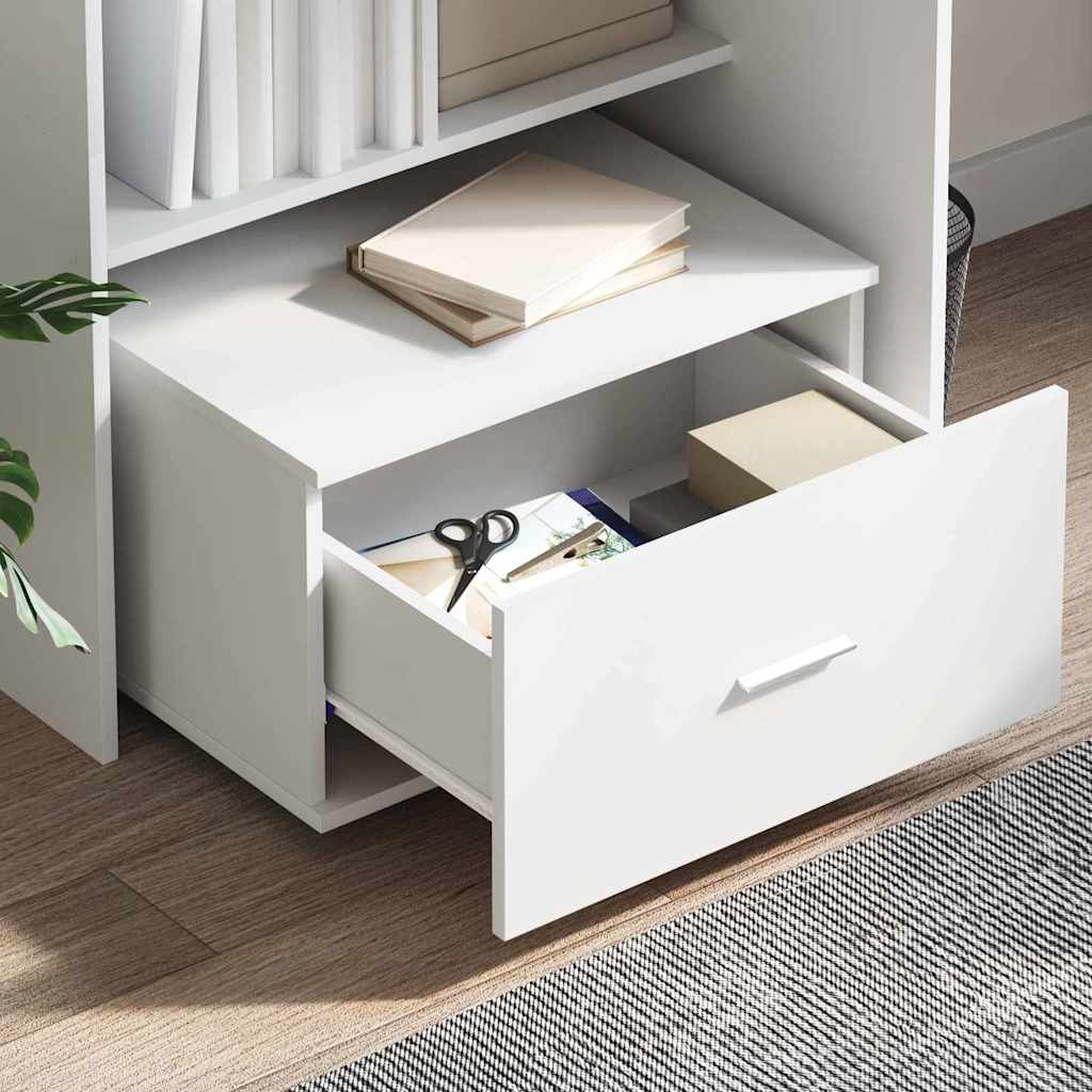 Stol s ladicama Bijelo 131,5 x 50 x 106,5 cm Konstruirano drvo
