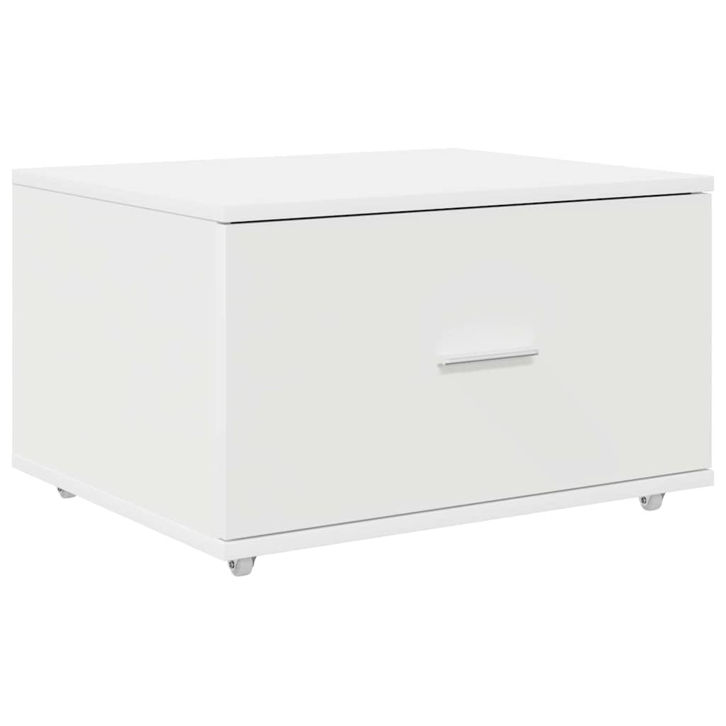 Stol s ladicama Bijelo 131,5 x 50 x 106,5 cm Konstruirano drvo