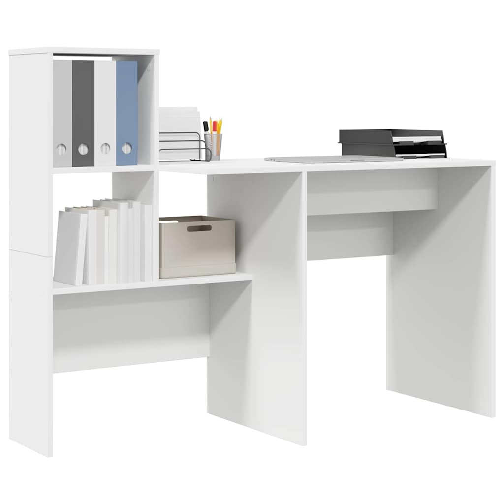 Stol s ladicama Bijelo 131,5 x 50 x 106,5 cm Konstruirano drvo