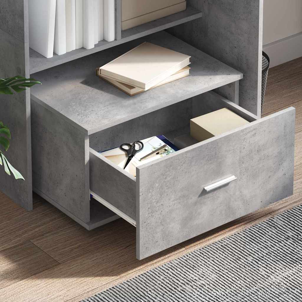 Stol Betonski sivi 131,5 x 50 x 106,5 cm Konstruirano drvo
