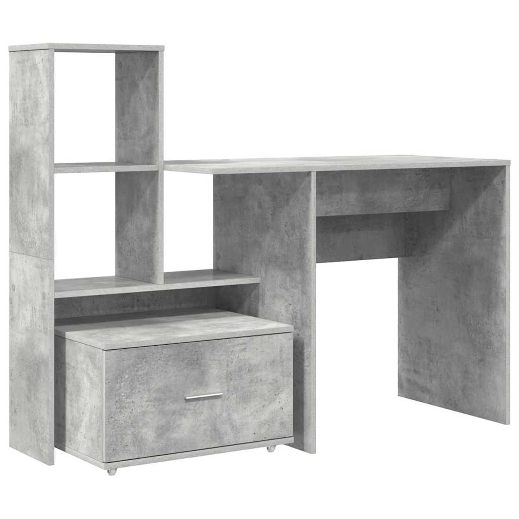 Stol Betonski sivi 131,5 x 50 x 106,5 cm Konstruirano drvo