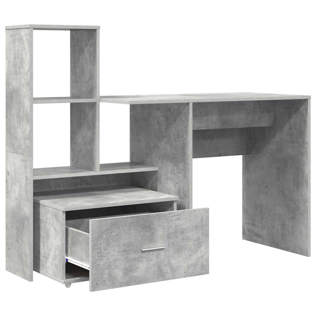Stol Betonski sivi 131,5 x 50 x 106,5 cm Konstruirano drvo