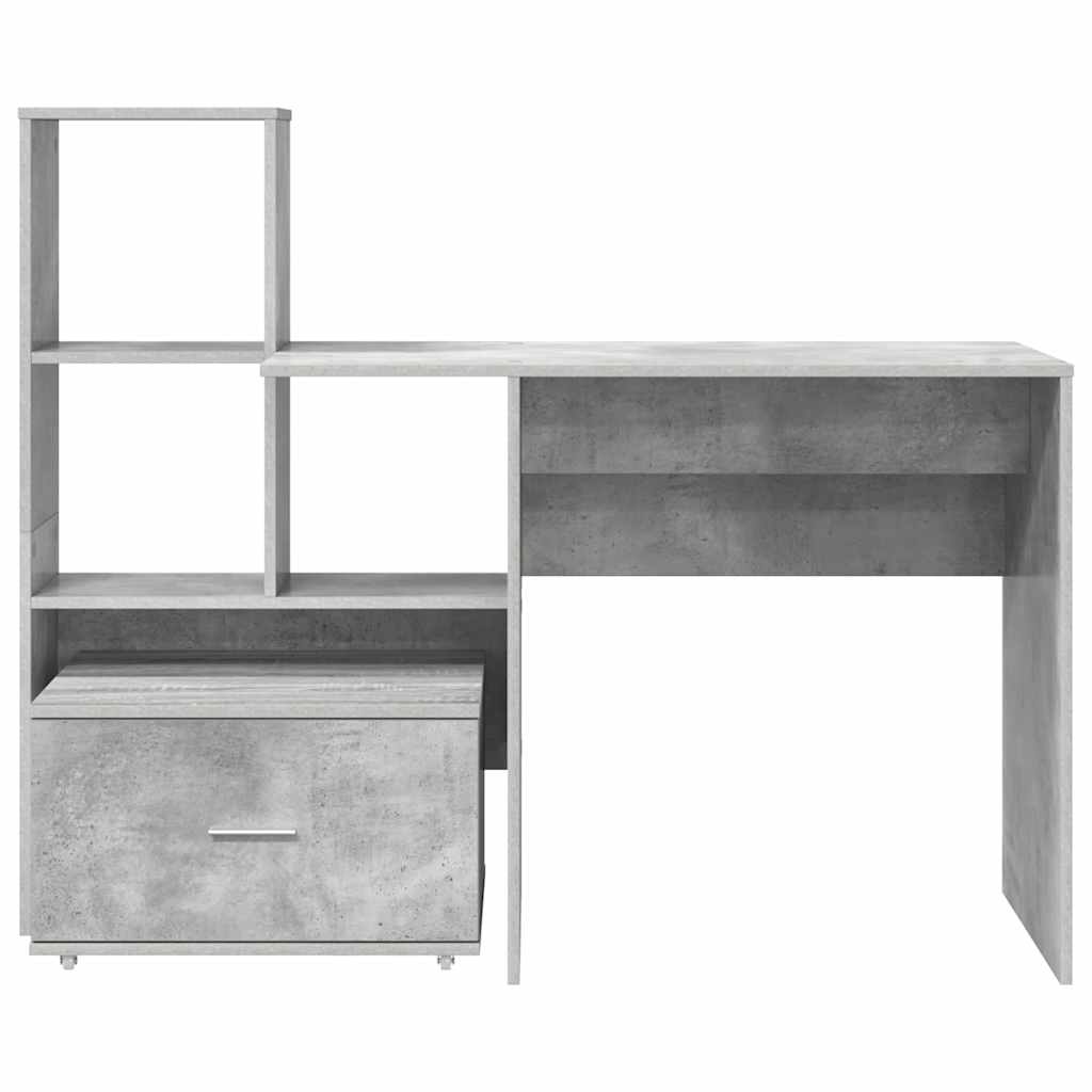 Stol Betonski sivi 131,5 x 50 x 106,5 cm Konstruirano drvo