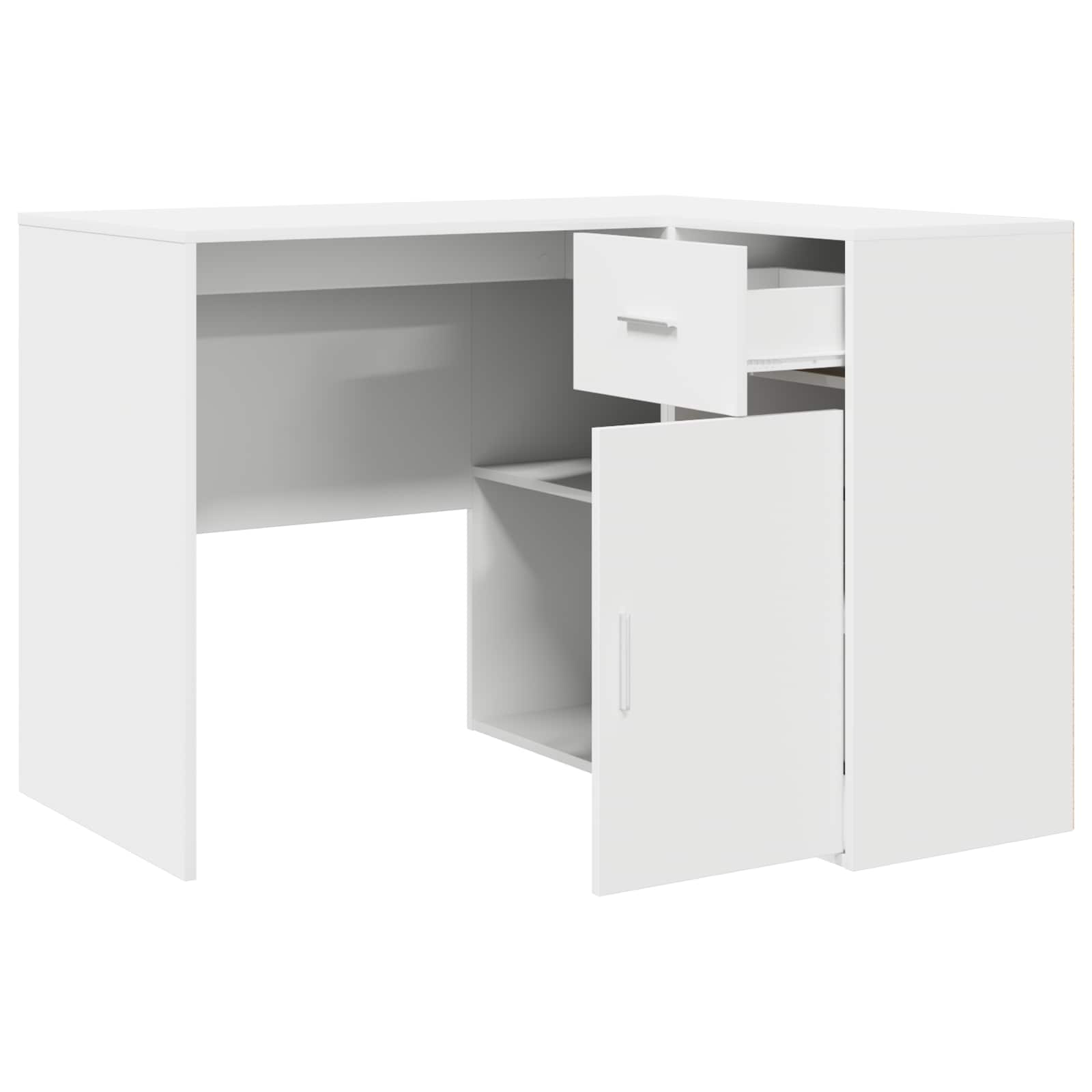 Kutni stol s ladicama Bijelo 102 x 88 x 75 cm