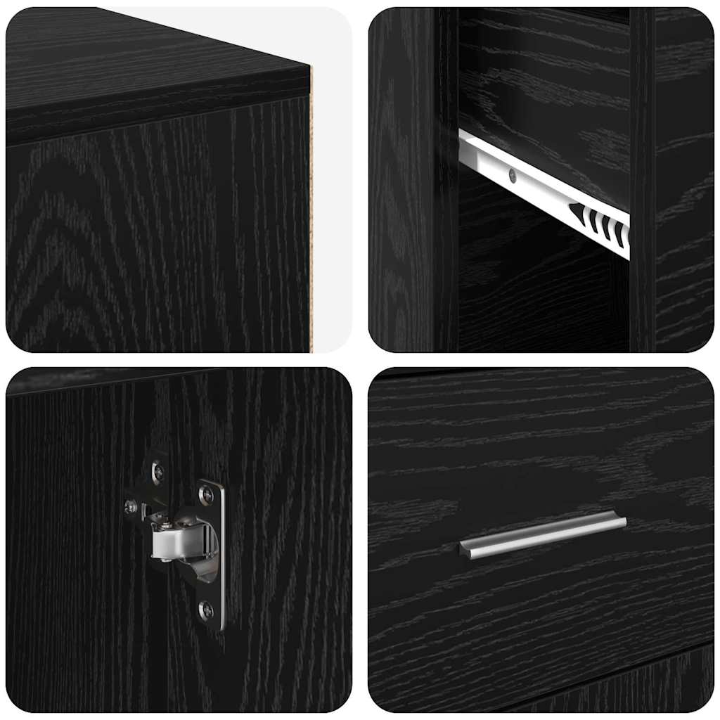 Kutni stol s ladicama Crni hrast 102 x 88 x 75 cm