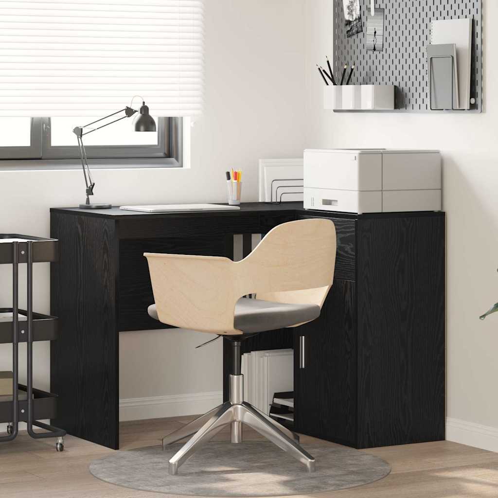 Kutni stol s ladicama Crni hrast 102 x 88 x 75 cm