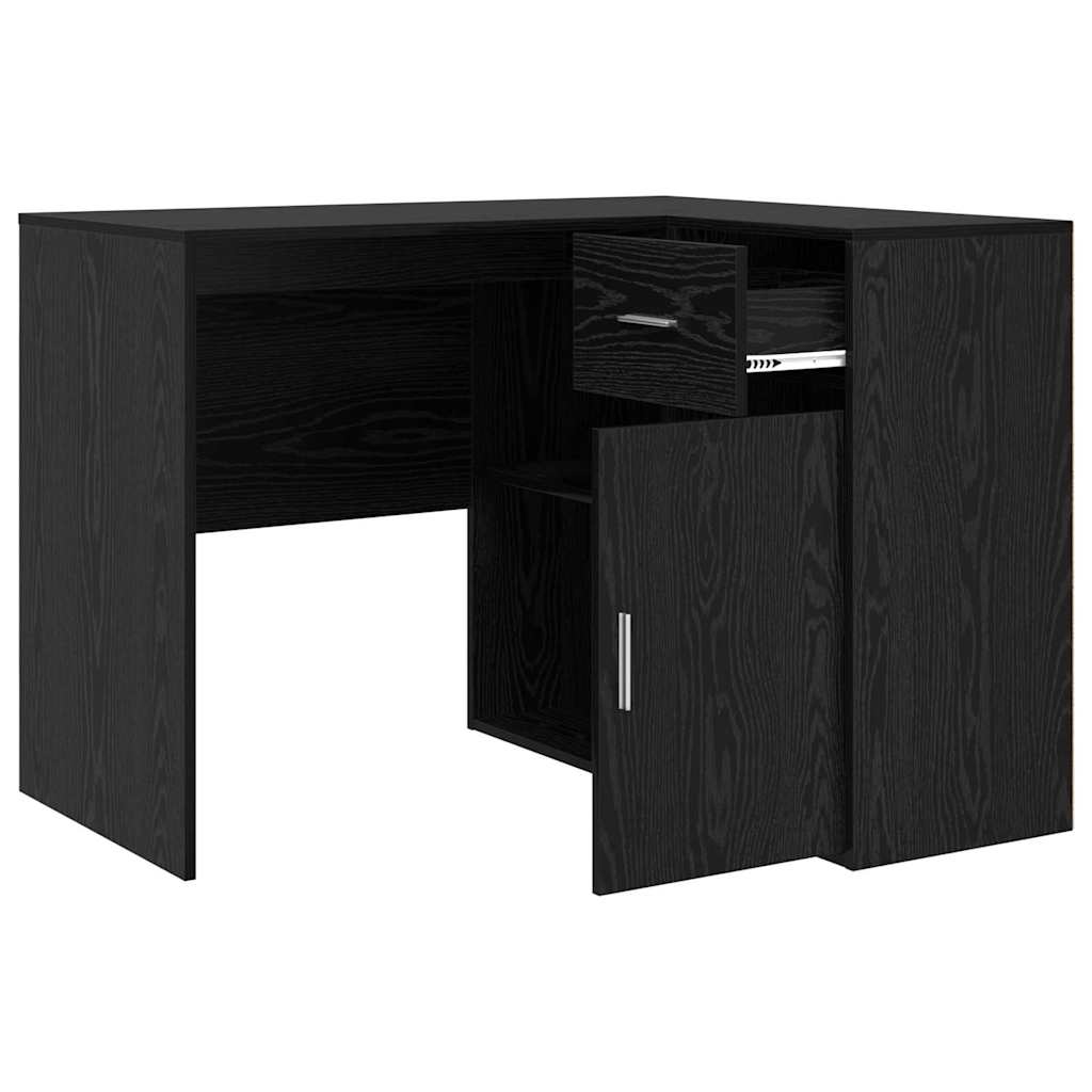 Kutni stol s ladicama Crni hrast 102 x 88 x 75 cm