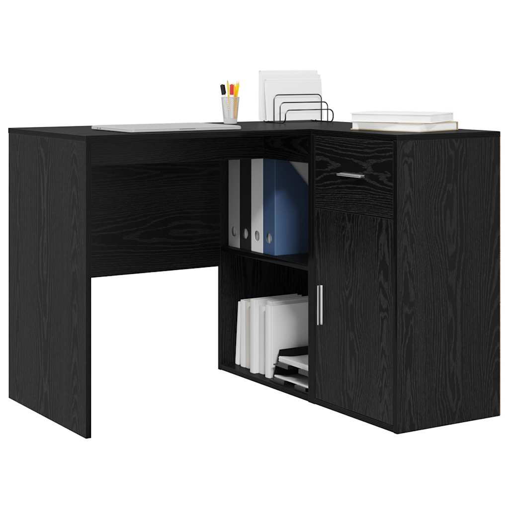 Kutni stol s ladicama Crni hrast 102 x 88 x 75 cm