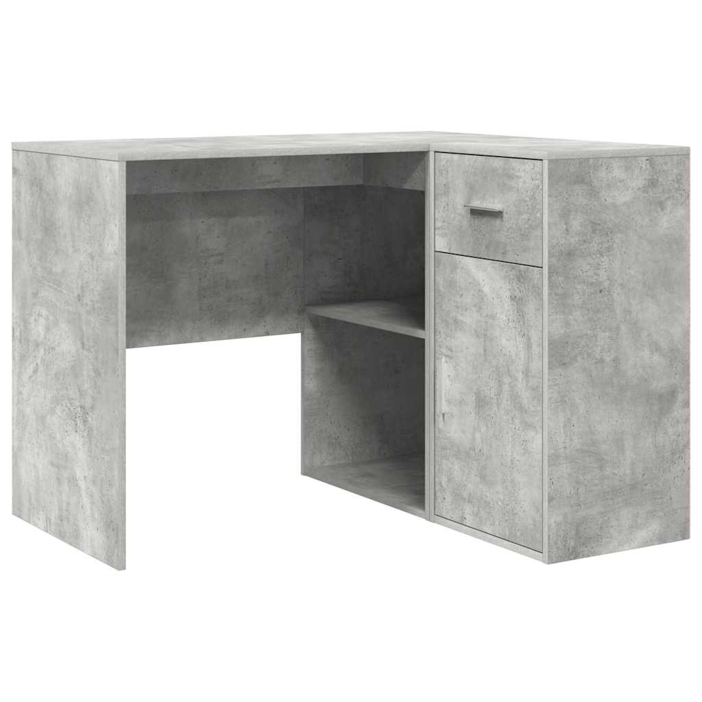 Kutni stol s ladicama Betonski sivi 102 x 88 x 75 cm