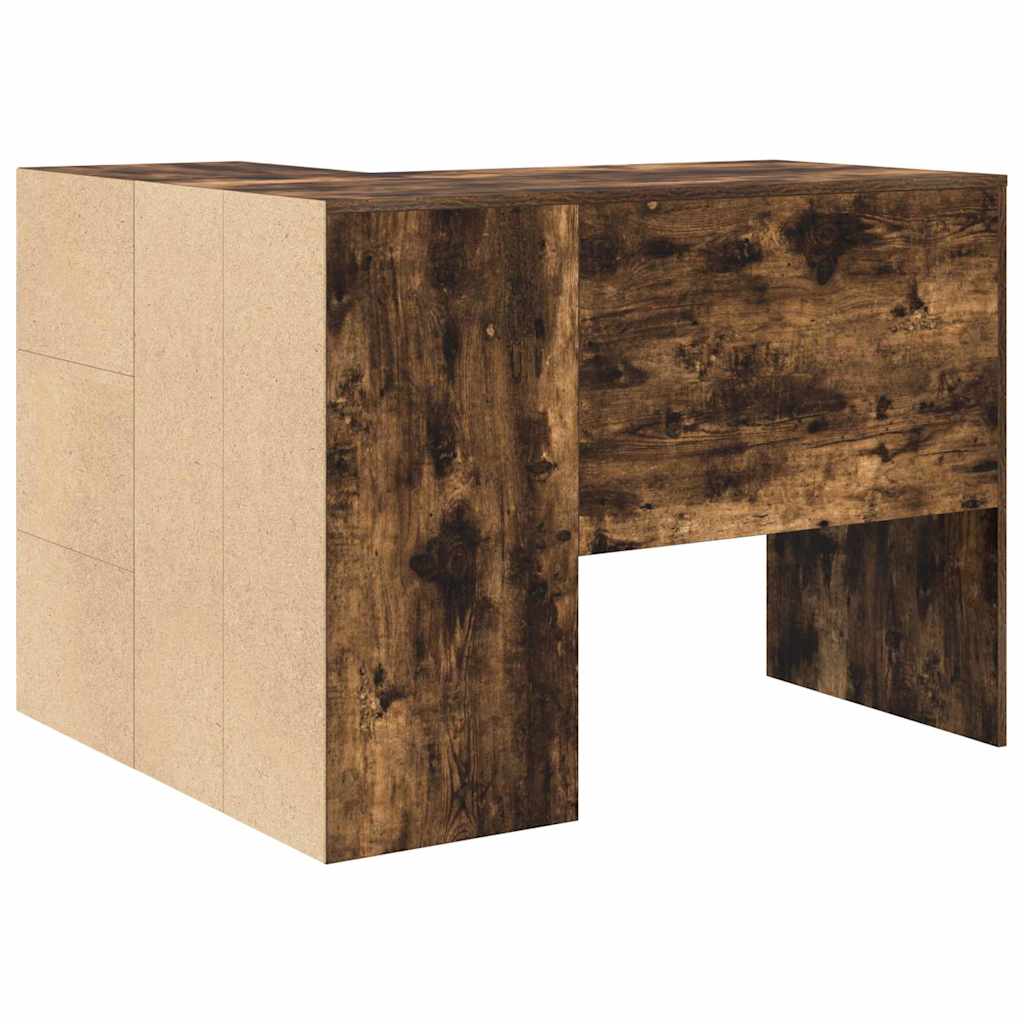 Kutni stol s ladicama Dimljeni hrast 102 x 88 x 75 cm