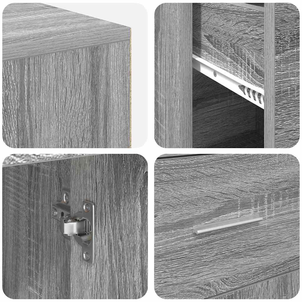 Kutni stol s ladicama Siva Sonoma 102 x 88 x 75 cm