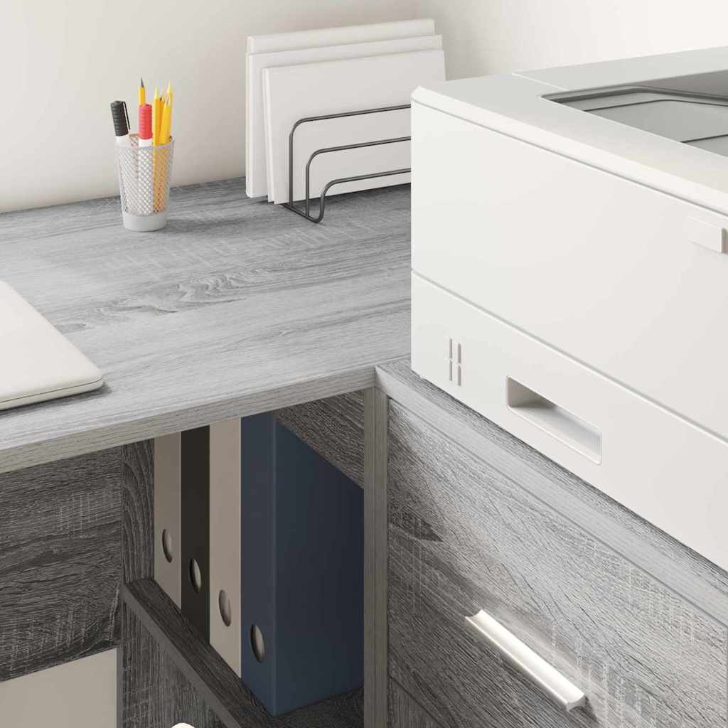 Kutni stol s ladicama Siva Sonoma 102 x 88 x 75 cm