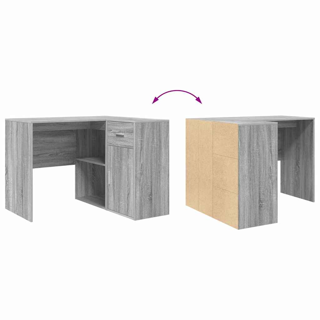 Kutni stol s ladicama Siva Sonoma 102 x 88 x 75 cm