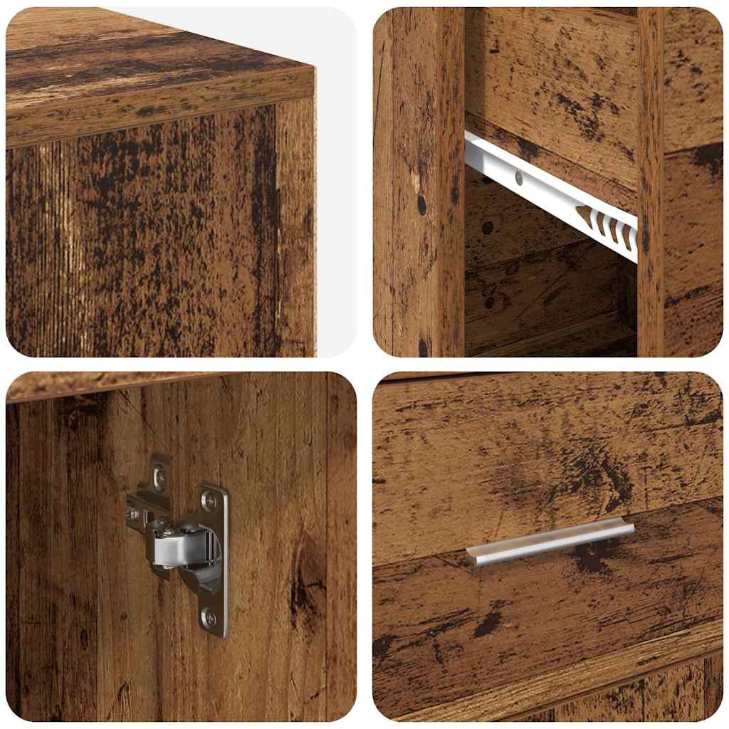 Kutni stol s ladicama Staro drvo 102 x 88 x 75 cm