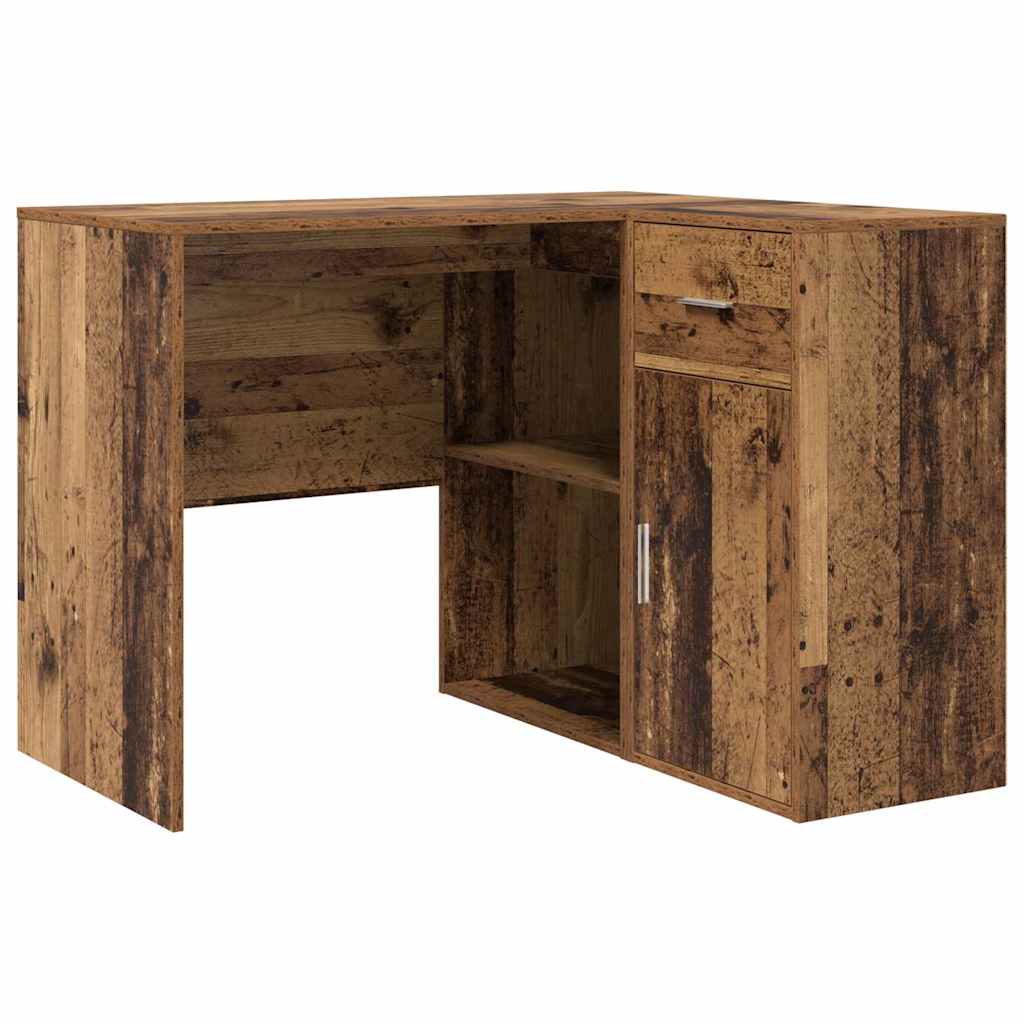 Kutni stol s ladicama Staro drvo 102 x 88 x 75 cm