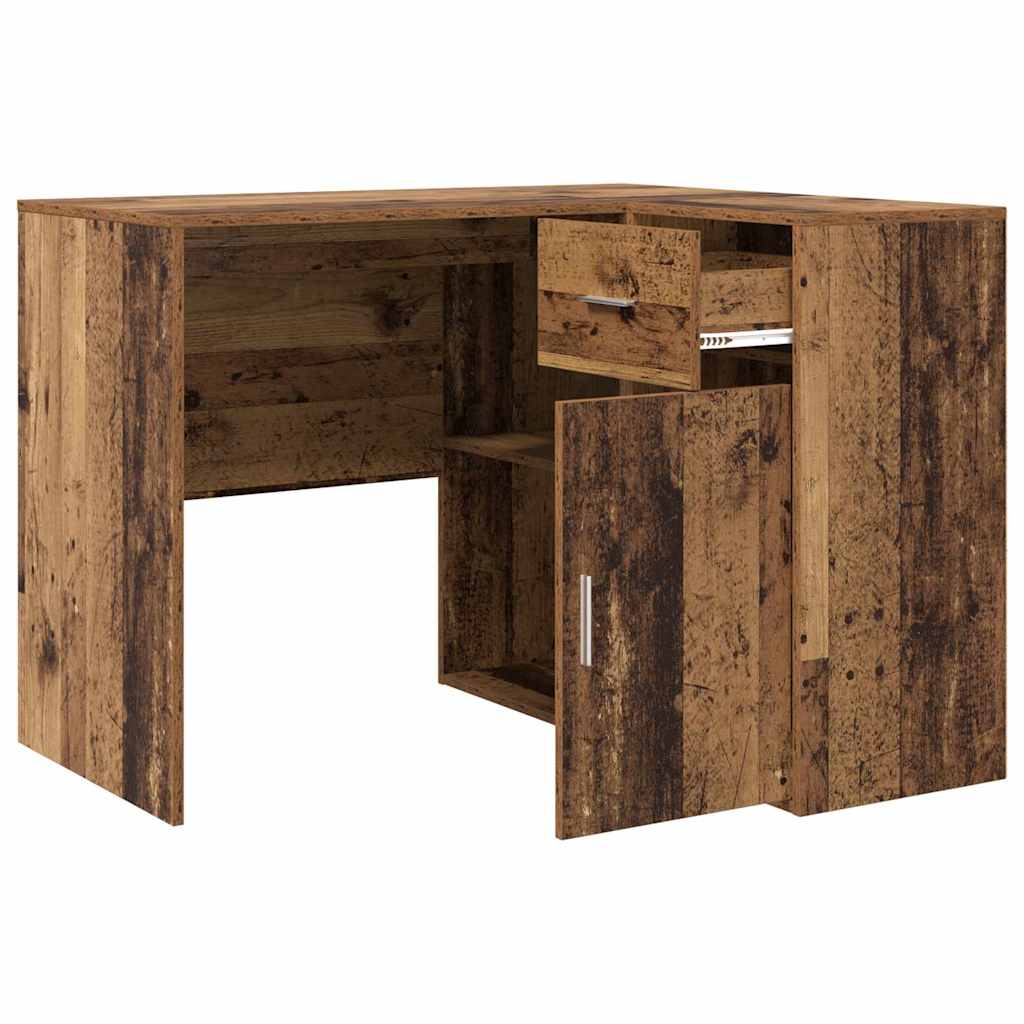 Kutni stol s ladicama Staro drvo 102 x 88 x 75 cm