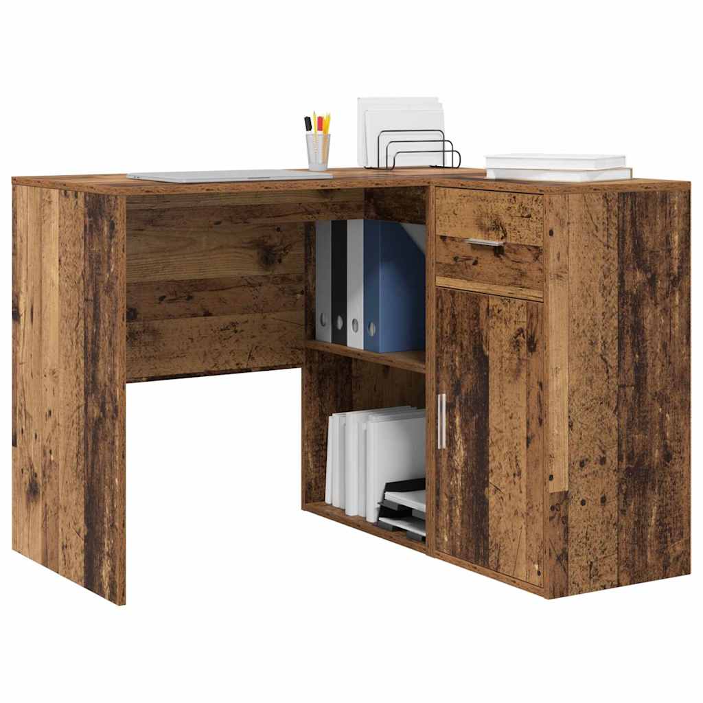 Kutni stol s ladicama Staro drvo 102 x 88 x 75 cm