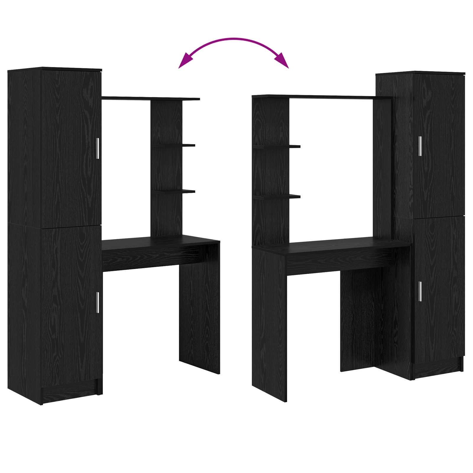 Stol 2 pcs Crni hrast