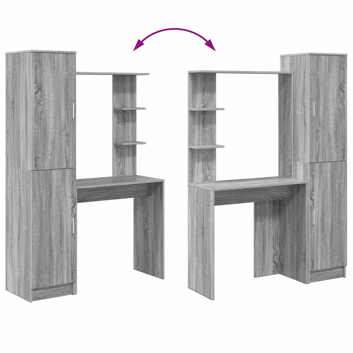 Stol 2 pcs Siva Sonoma