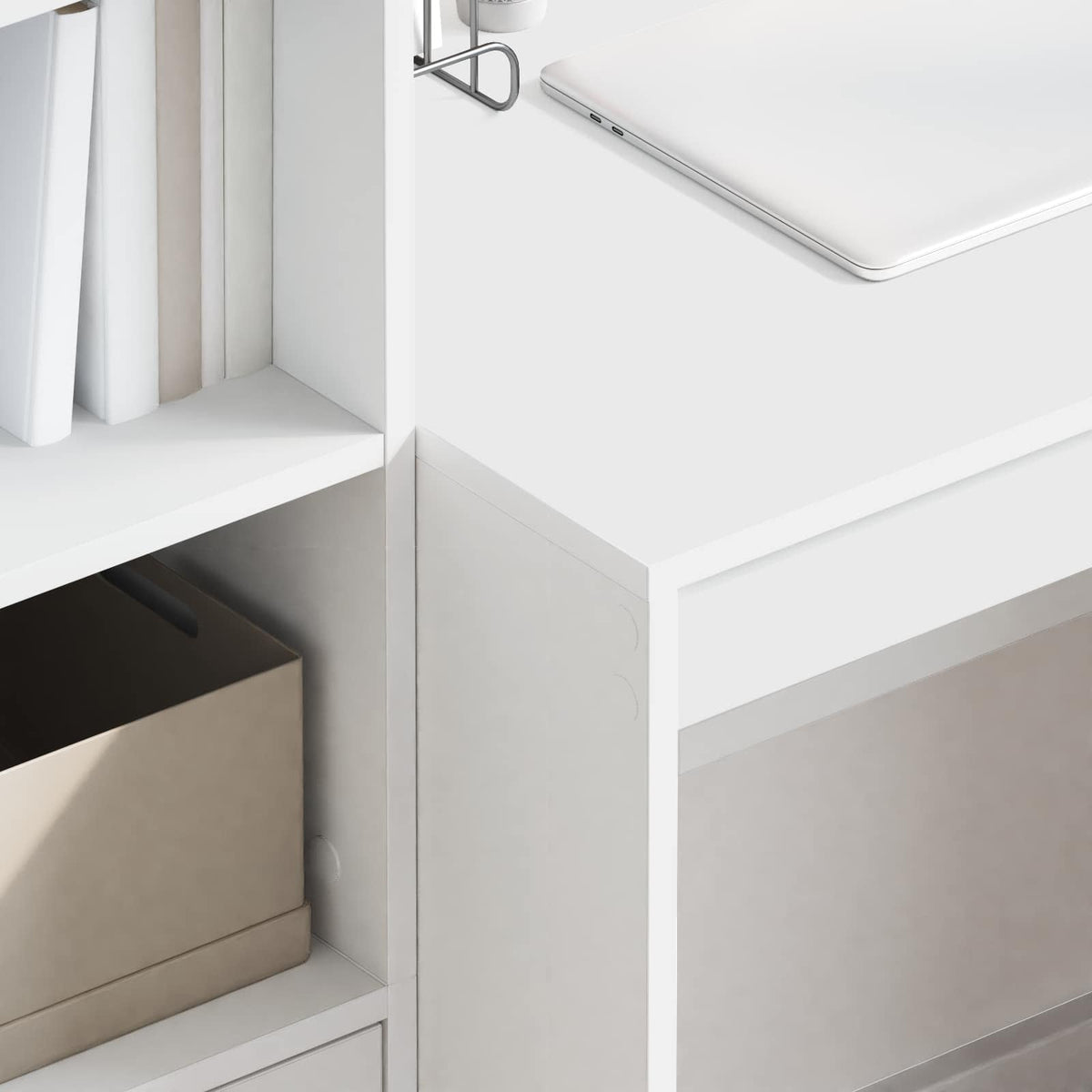 Stol s ladicama 2 pcs Bijelo